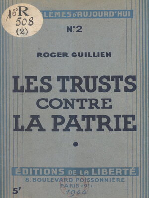 cover image of Les trusts contre la patrie